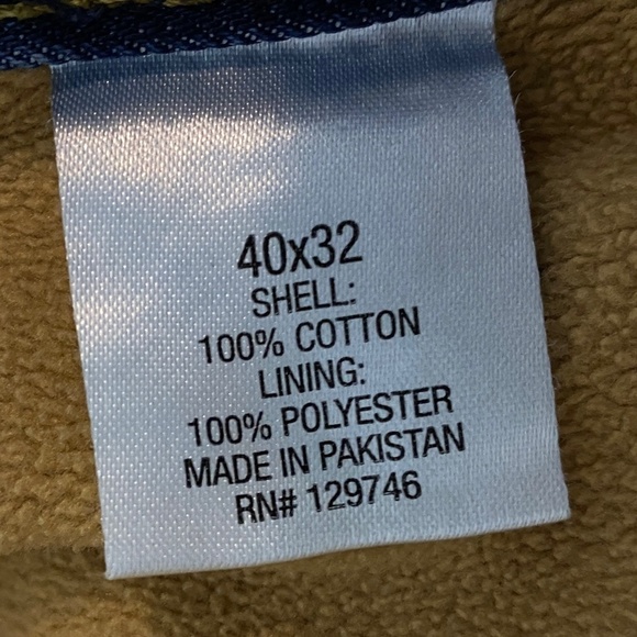 Blue Mountain Fleece Lined Carpenter Jeans Sz 40X32 Straight Leg Blue - Picture 10 of 10